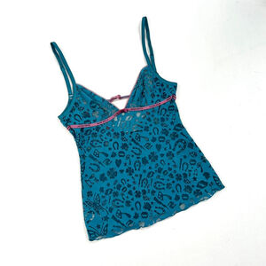 y2k Miss Sixty blue 'lucky' tank top